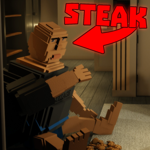 Official Roblox game icon for he ate them. HORROR. It depicts game artwork, not a portrait of all four named creators.